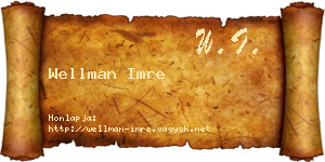 Wellman Imre névjegykártya